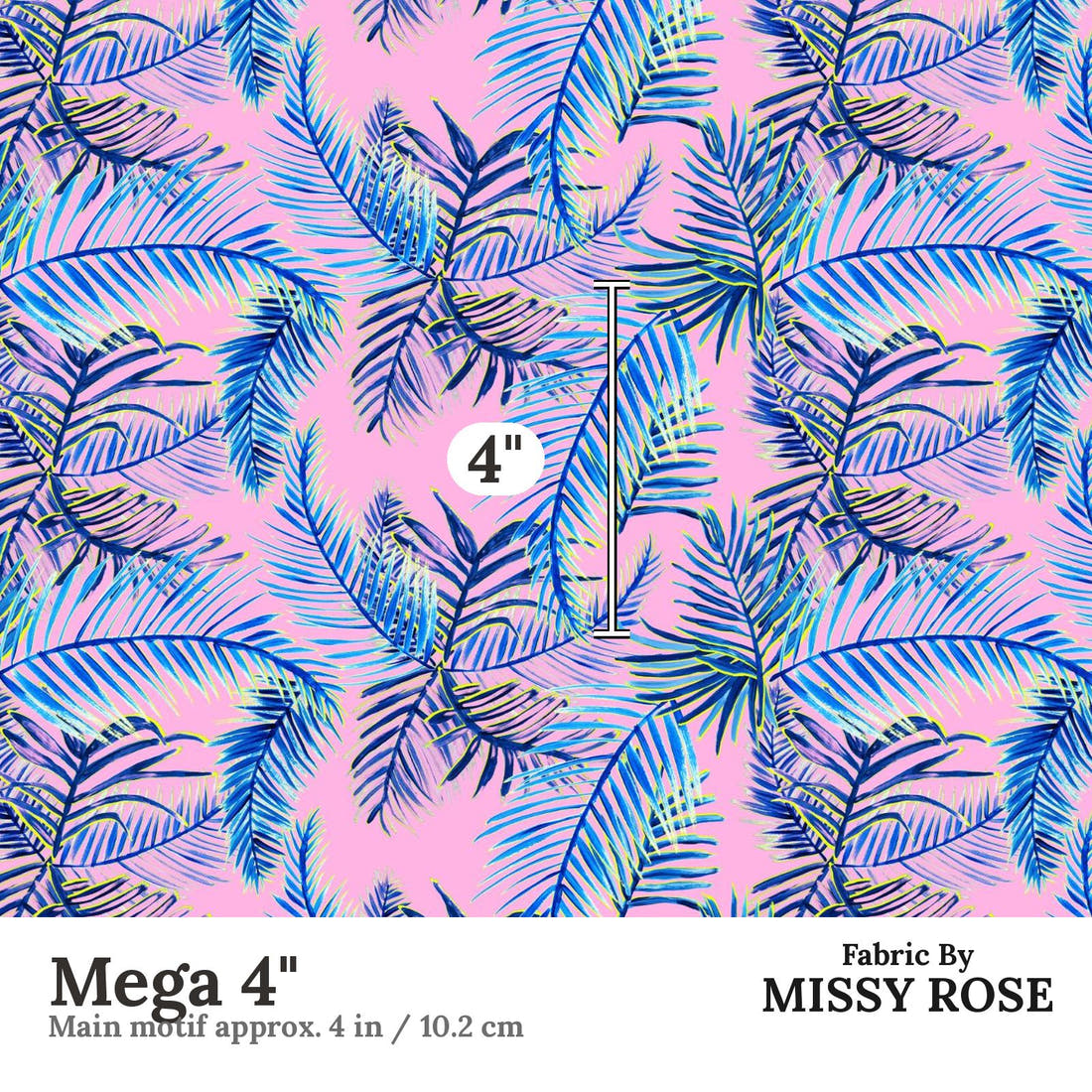 Girl and The Deep Blue Sea 77 Mega 4 inch print scale guide | Fabric by Missy Rose