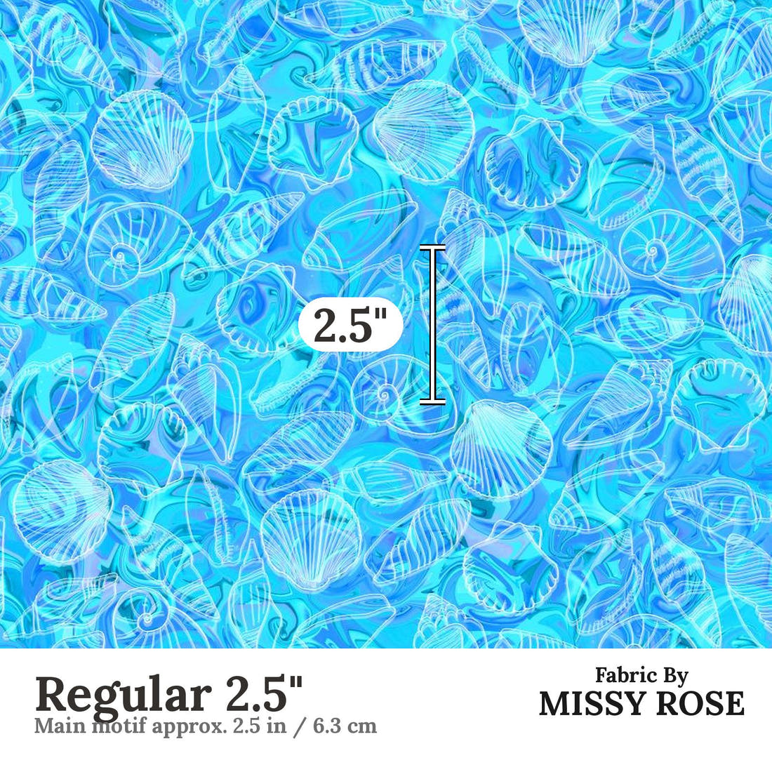 Girl and The Deep Blue Sea 80 Regular 2.5 inch print scale guide | Fabric by Missy Rose