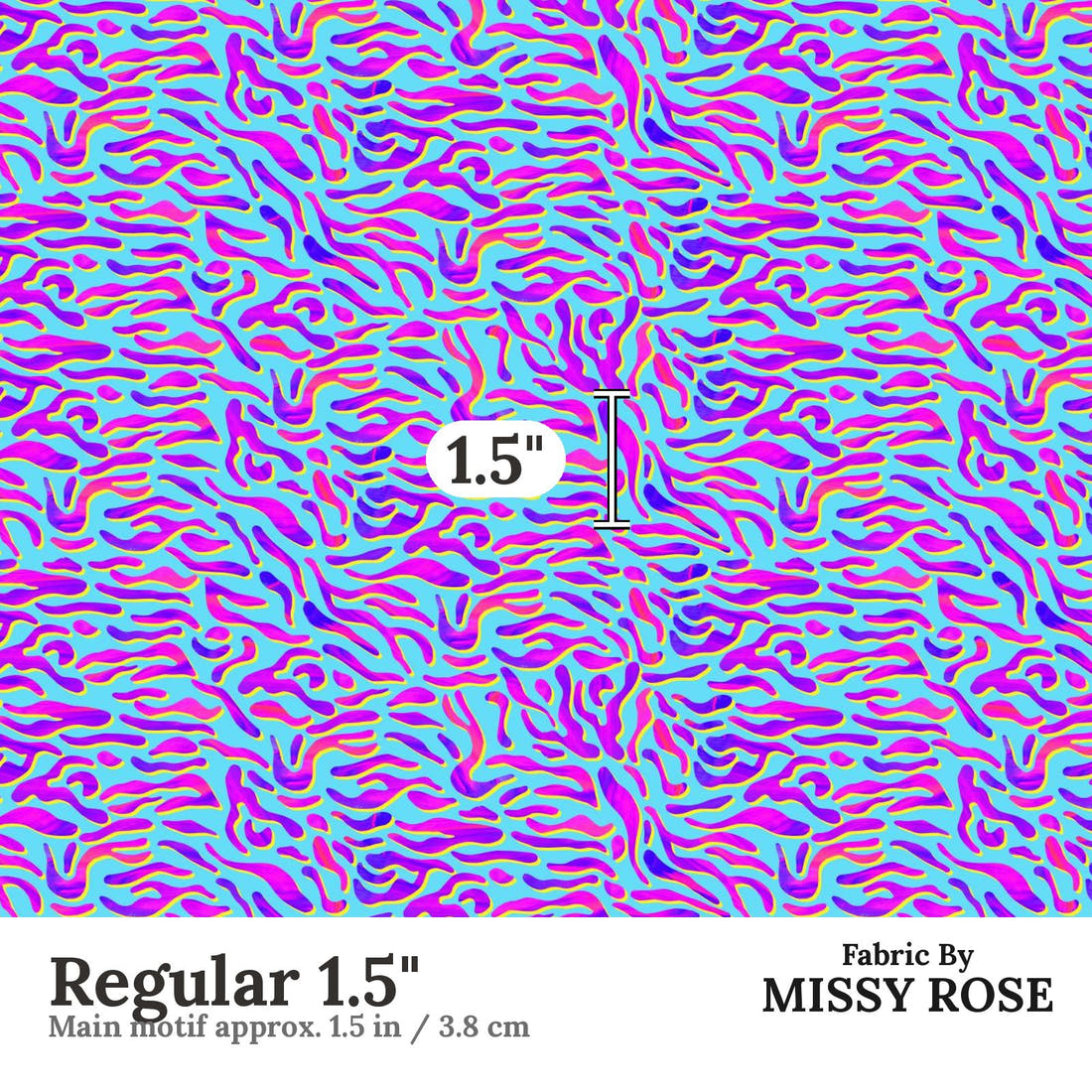 Girl and The Deep Blue Sea 84 Regular 1.5 inch print scale guide | Fabric by Missy Rose