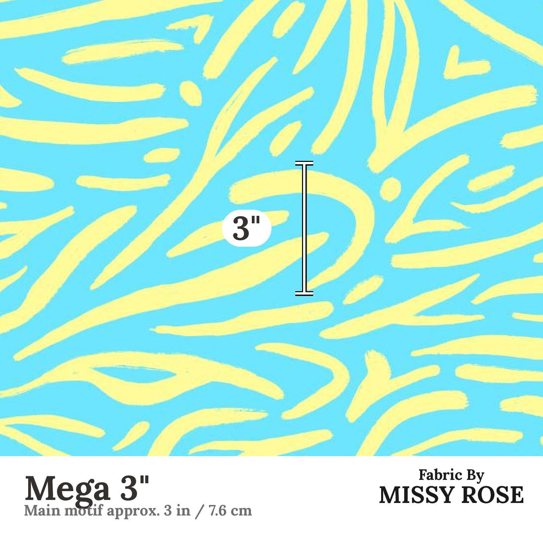 Girl and The Deep Blue Sea 87 Mega 3 inch print scale guide | Fabric by Missy Rose