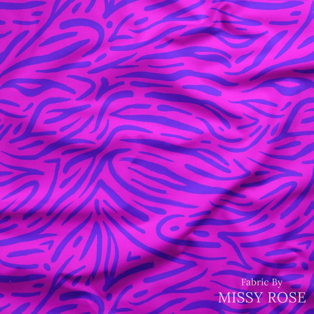Girl and The Deep Blue Sea 88 draped fabric mockup - custom printed fabric by the metre | Fabric by Missy Rose