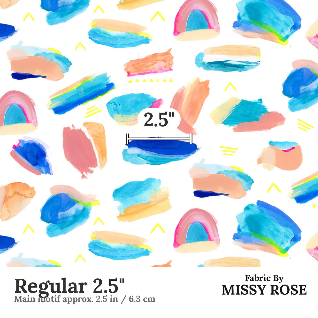 Girl and The Deep Blue Sea 92 Regular 2.5 inch print scale guide | Fabric by Missy Rose
