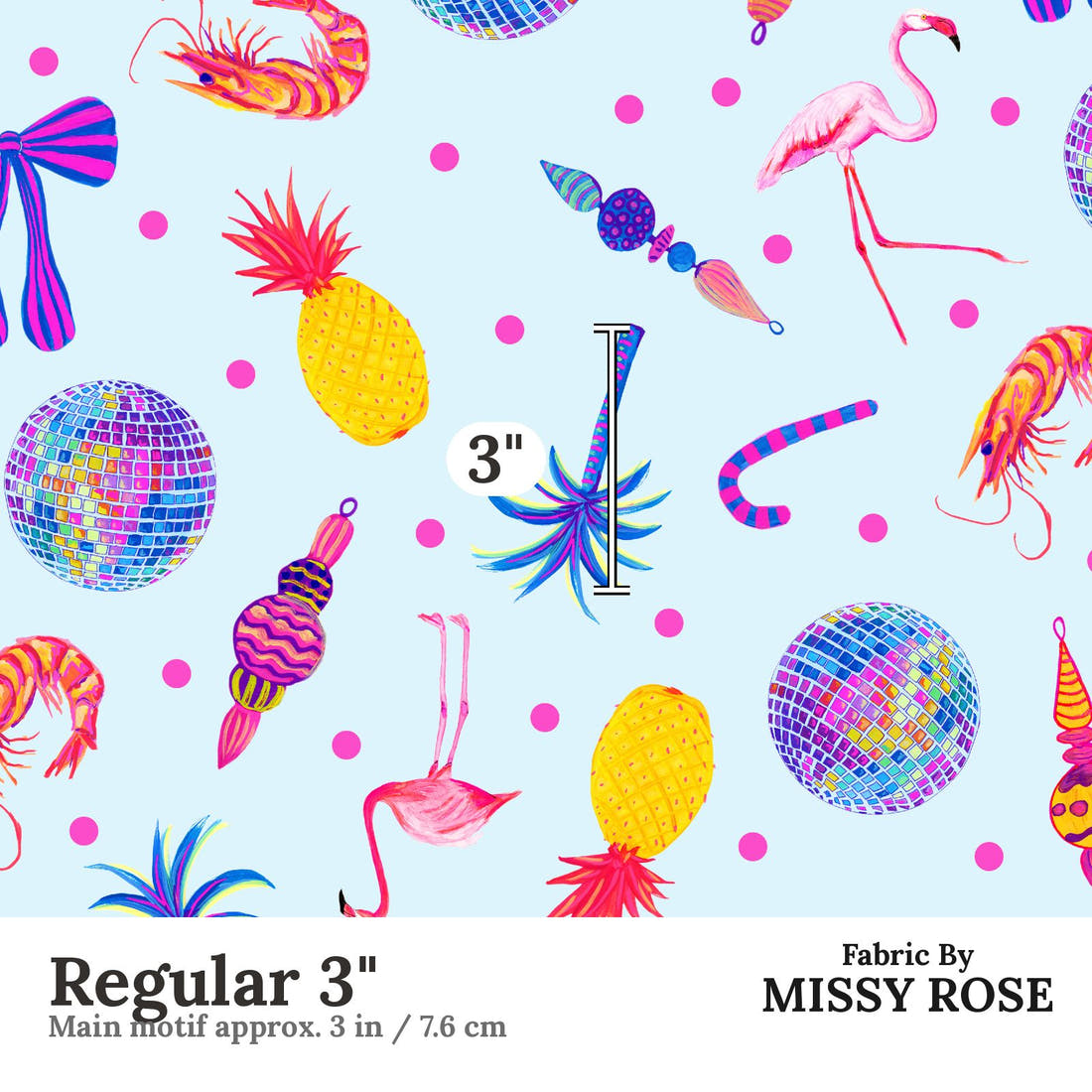 Girl and The Deep Blue Sea 93 Regular 3 inch print scale guide | Fabric by Missy Rose