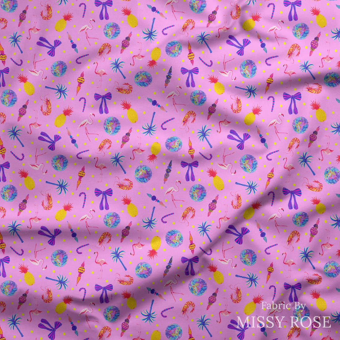 Girl and The Deep Blue Sea 94 draped fabric mockup - custom printed fabric by the metre | Fabric by Missy Rose