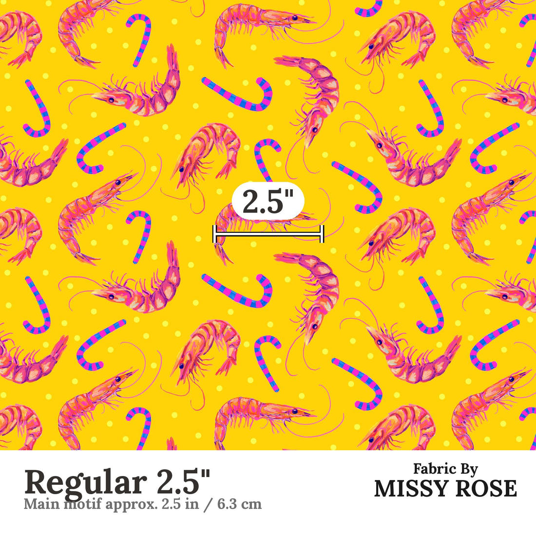 Girl and The Deep Blue Sea 97 Regular 2.5 inch print scale guide | Fabric by Missy Rose