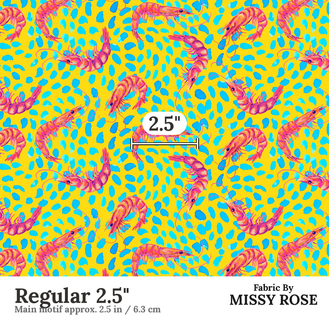 Girl and The Deep Blue Sea 99 Regular 2.5 inch print scale guide | Fabric by Missy Rose