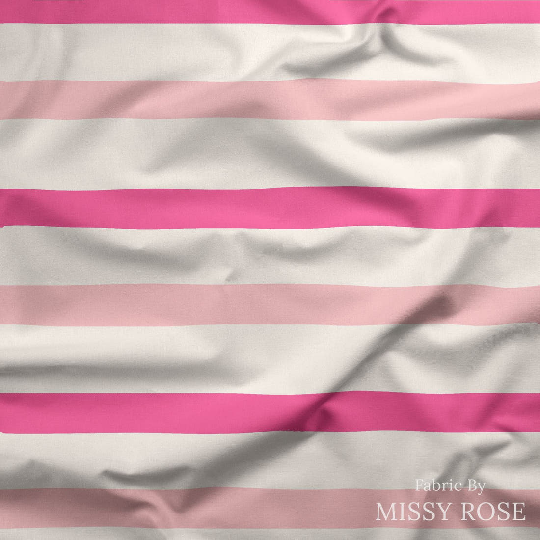 Indy Bloom Fabric Bee My Valentine Valentine Stripe In Hot Pink 25 draped fabric mockup - custom printed fabric by the metre | Fabric by Missy Rose