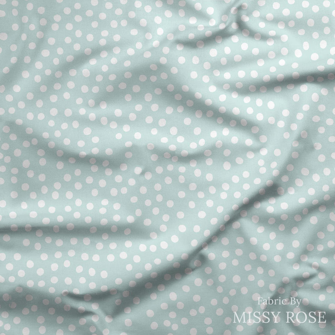 Indy Bloom Fabric Boho Beach Aqua 08 draped fabric mockup - custom printed fabric by the metre | Fabric by Missy Rose