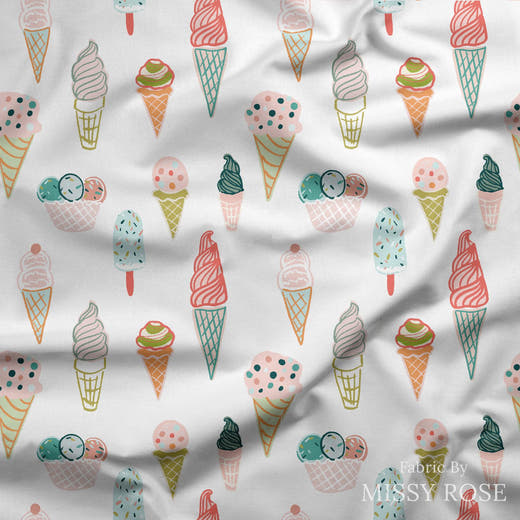 Indy Bloom Fabric - Boho Beach - Ice Cream Cone 05