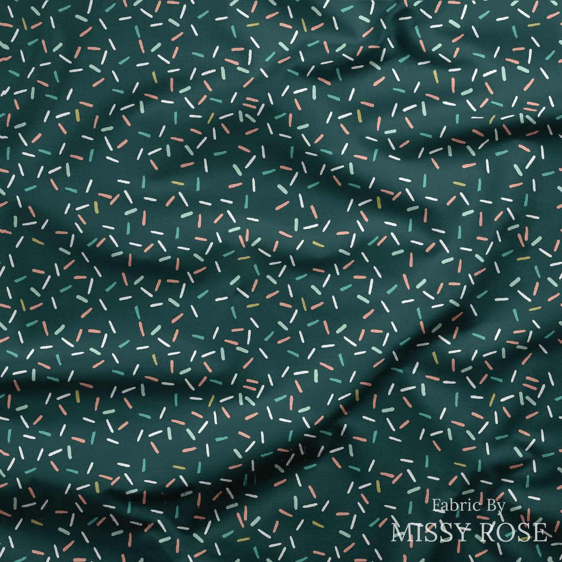 Indy Bloom Fabric Boho Beach Sprinkle Jungle 10 draped fabric mockup - custom printed fabric by the metre | Fabric by Missy Rose