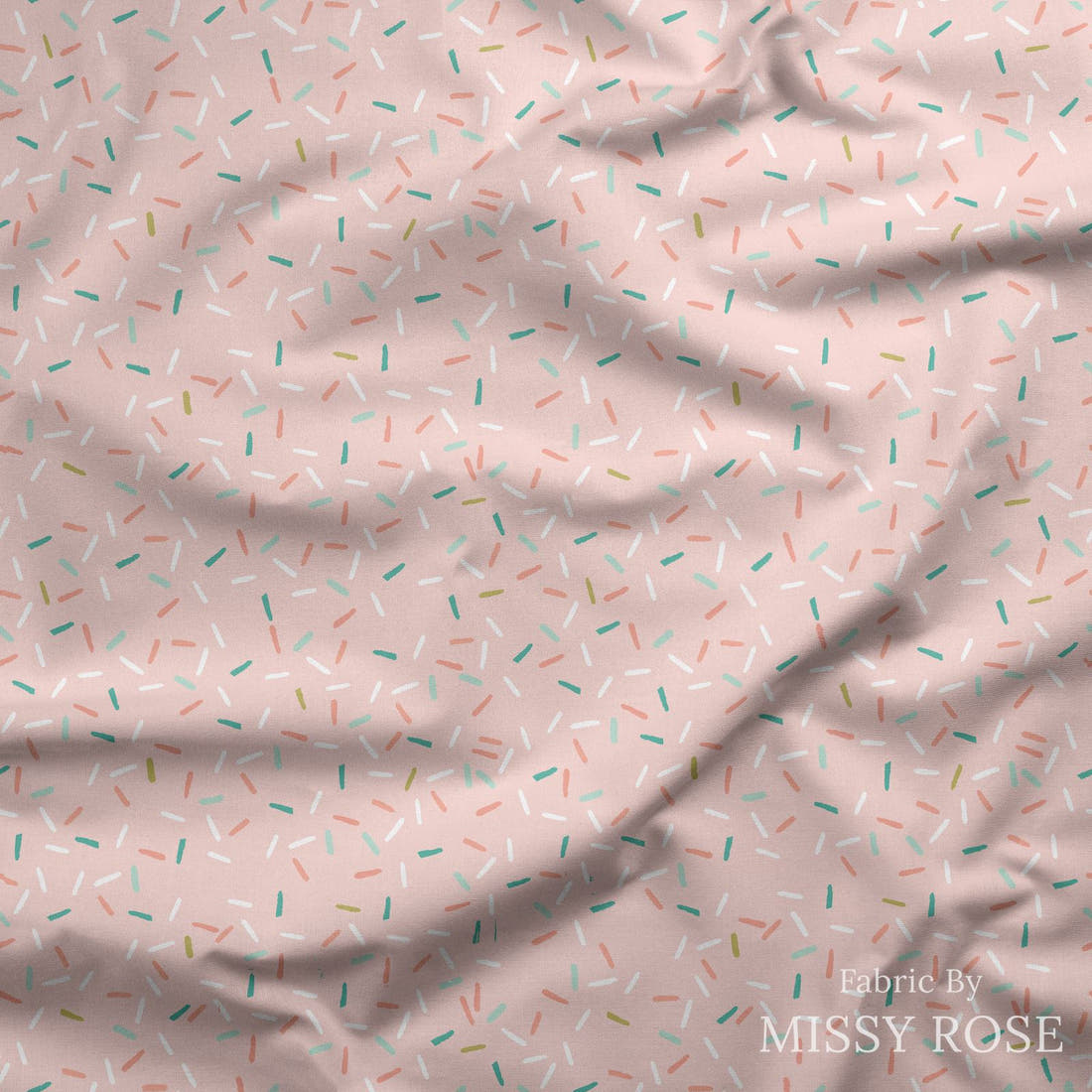 Indy Bloom Fabric Boho Beach Sprinkle Pink 11 draped fabric mockup - custom printed fabric by the metre | Fabric by Missy Rose