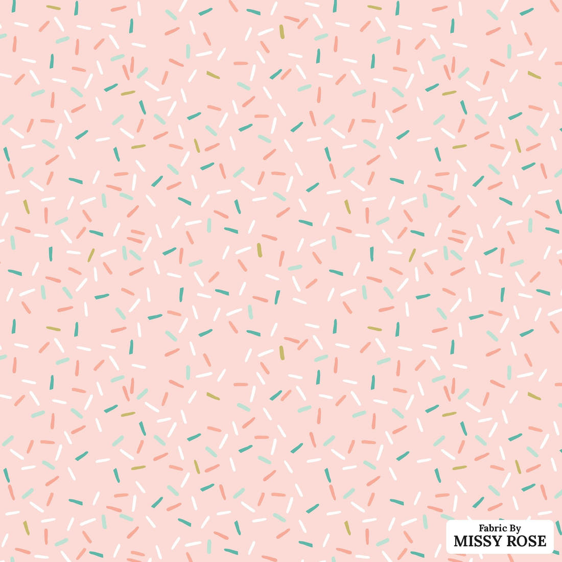 Indy Bloom Fabric Boho Beach Sprinkle Pink 11 flat view of the printed design | Fabric by Missy Rose