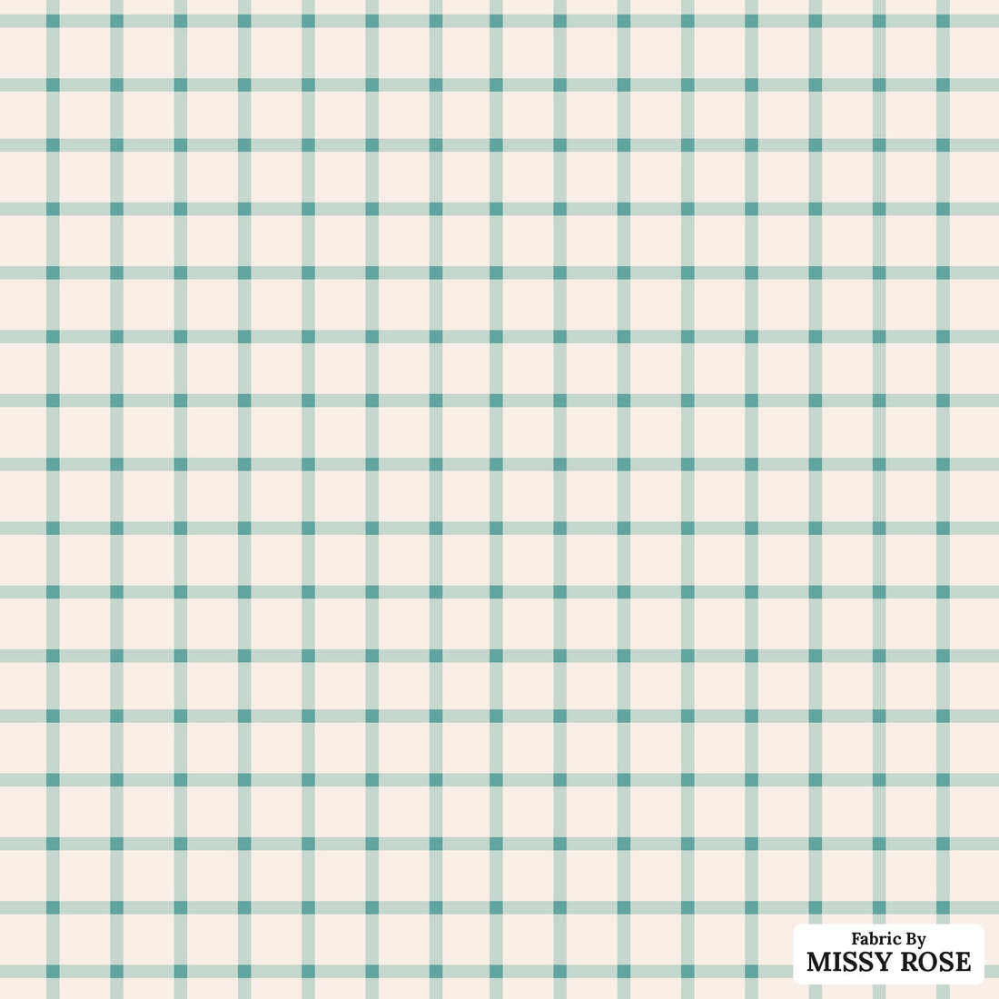 Indy Bloom Fabric Boho Gingham 08 flat view of the printed design | Fabric by Missy Rose