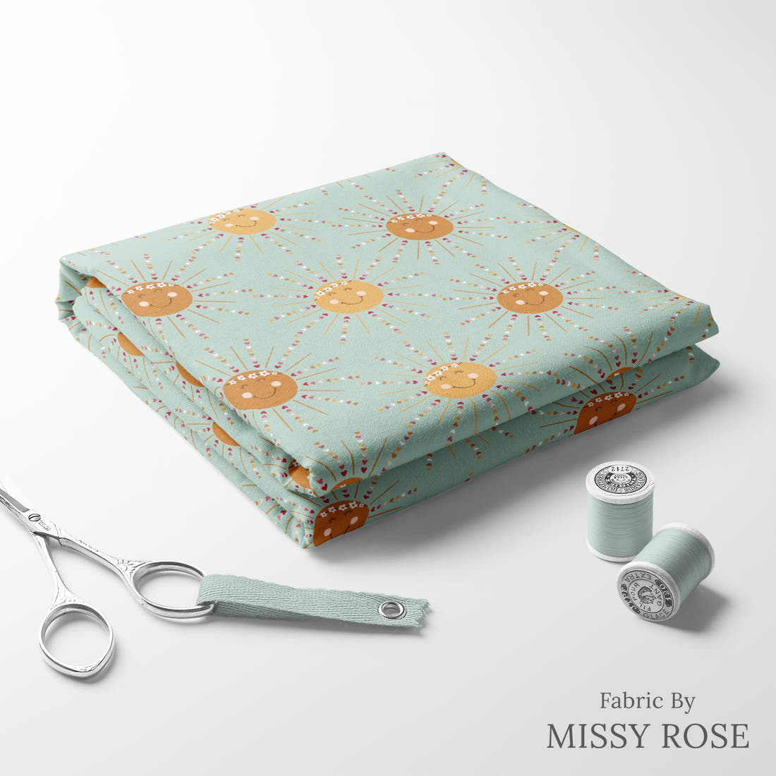 Indy Bloom Fabric Candy Crush Happy Hippy 07 folded fabric stack with matching thread - pre-order fabric Australia | Fabric by Missy Rose