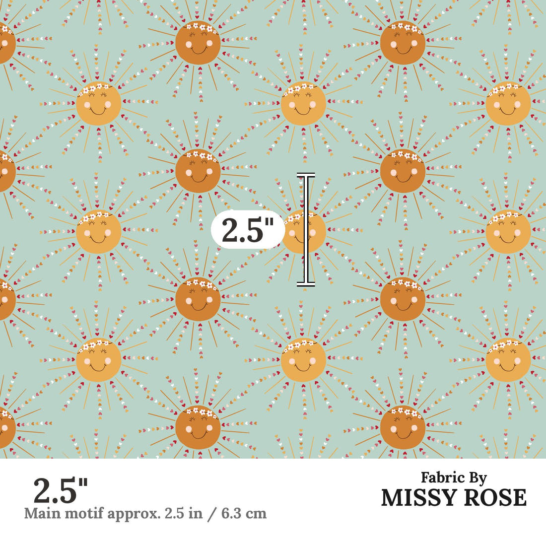 Indy Bloom Fabric Candy Crush Happy Hippy 07 2.5 inch print scale guide | Fabric by Missy Rose
