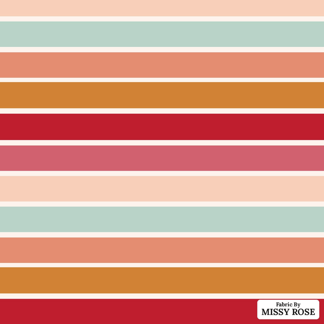 Indy Bloom Fabric Candy Crush Sunset Crush Stripe 12 flat view of the printed design | Fabric by Missy Rose