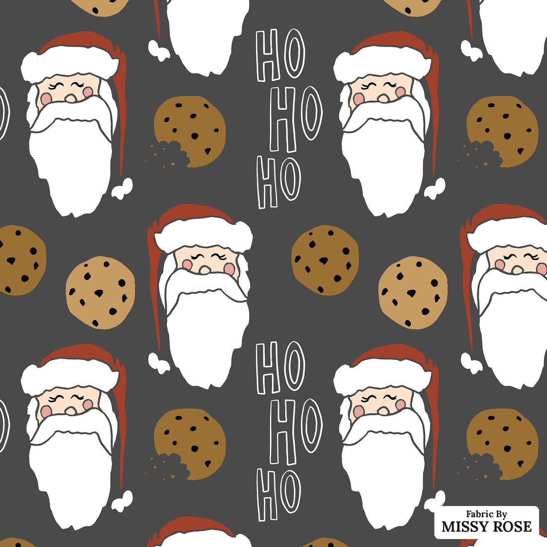 Indy Bloom Fabric Christmas Cookies 22 flat view of the printed design | Fabric by Missy Rose