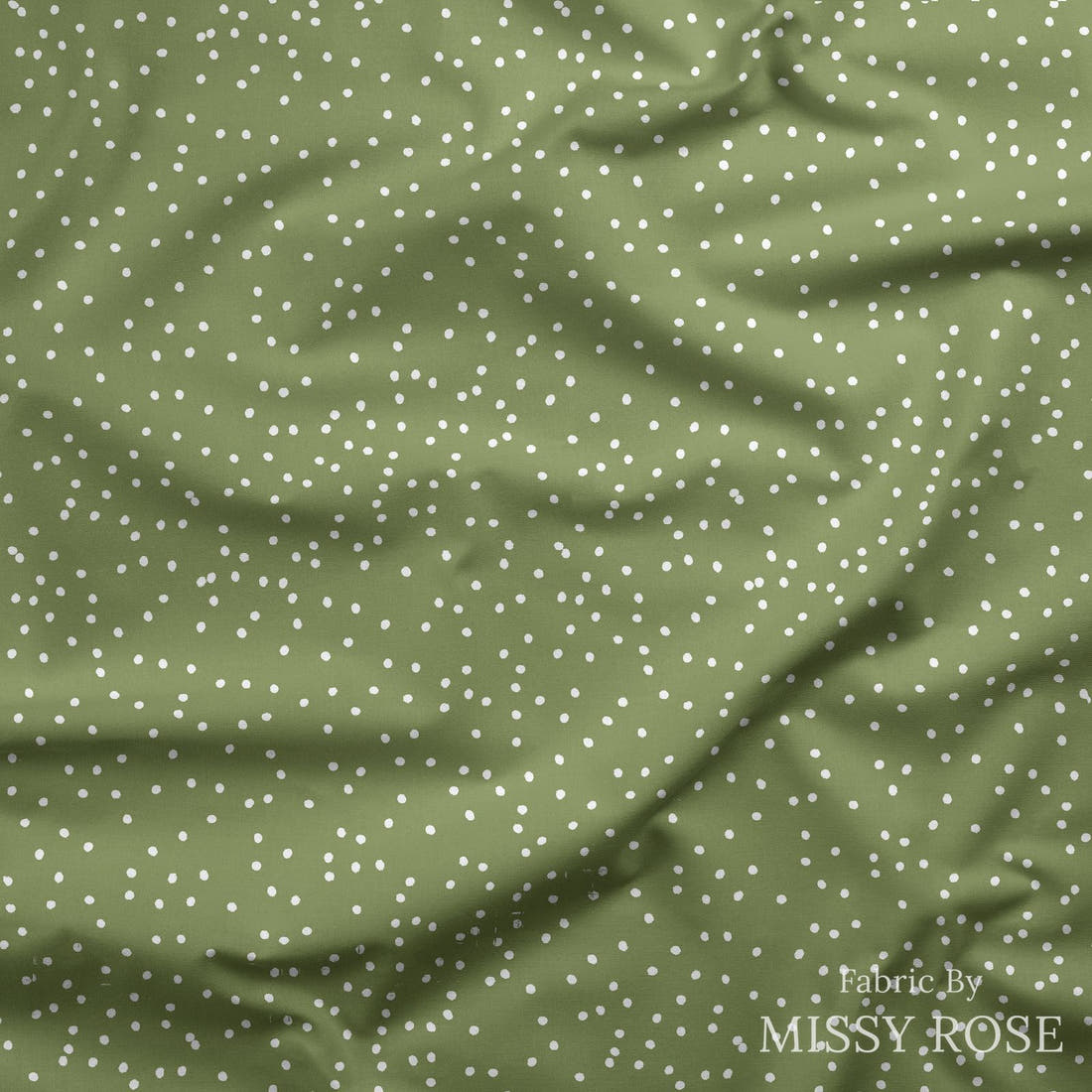 Indy Bloom Fabric Christmas Evergreen Snow 35 draped fabric mockup - custom printed fabric by the metre | Fabric by Missy Rose