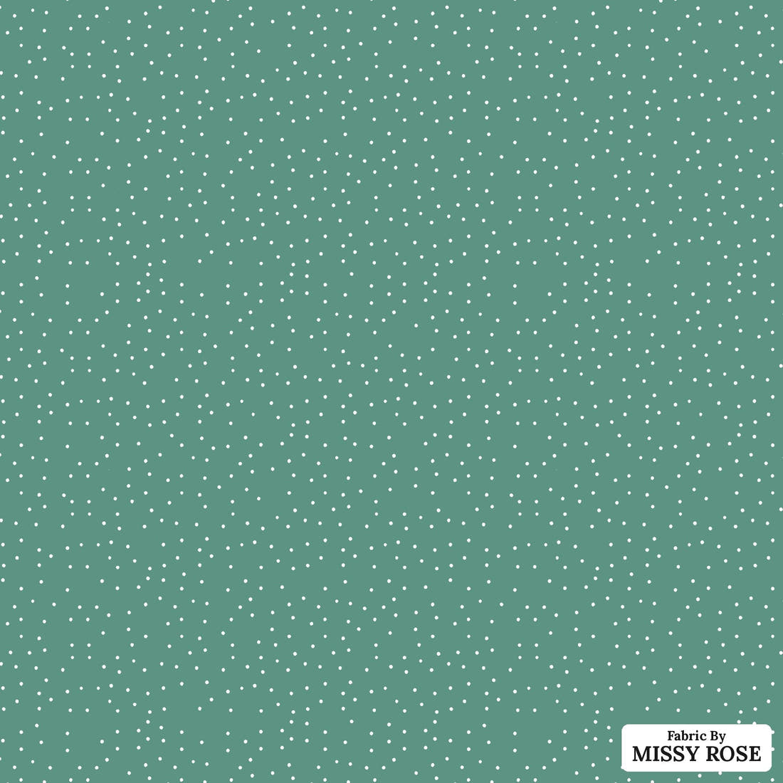 Indy Bloom Fabric Christmas Green Snow 43 flat view of the printed design | Fabric by Missy Rose