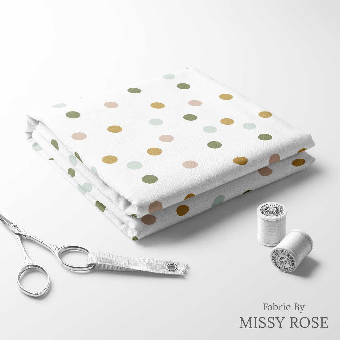 Indy Bloom Fabric Daisy Dreams Confetti 09 folded fabric stack with matching thread - pre-order fabric Australia | Fabric by Missy Rose