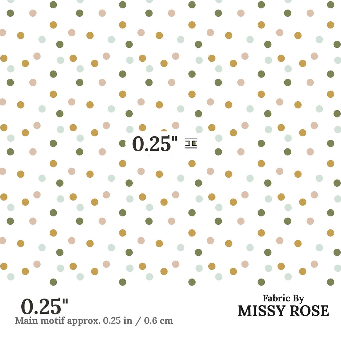 Indy Bloom Fabric Daisy Dreams Confetti 09 0.25 inch print scale guide | Fabric by Missy Rose