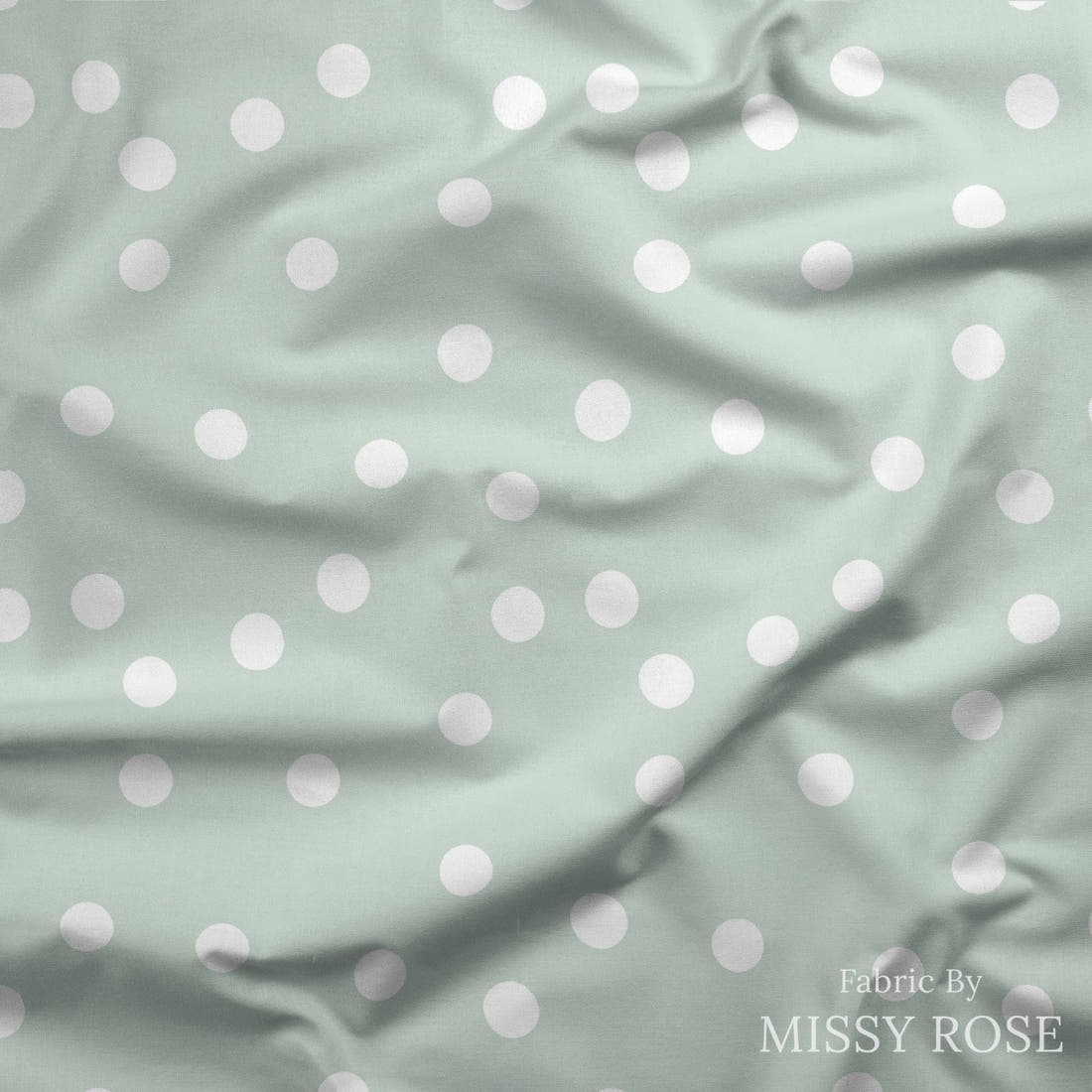 Indy Bloom Fabric Daisy Dreams Dots on Ice 11 draped fabric mockup - custom printed fabric by the metre | Fabric by Missy Rose
