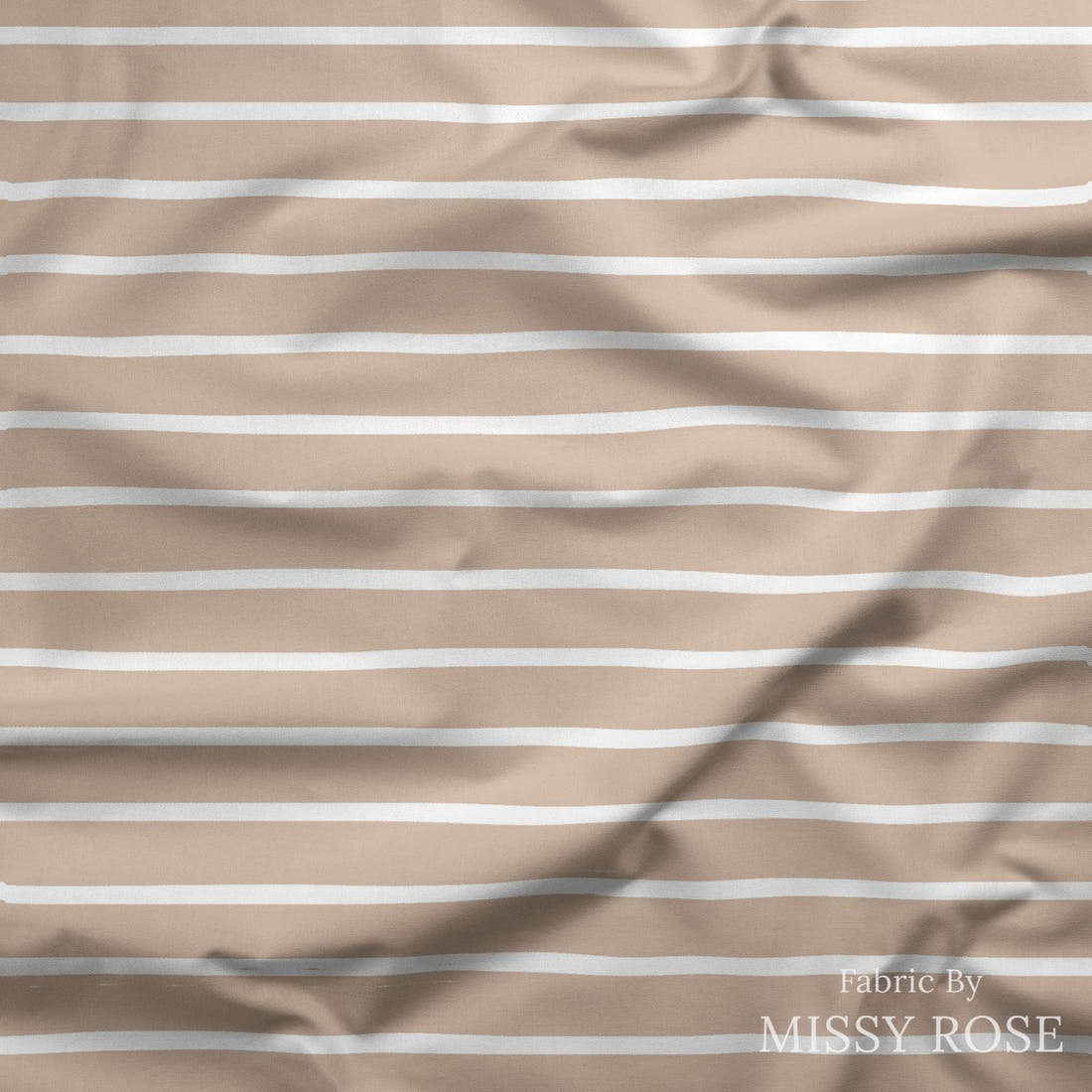 Indy Bloom Fabric Daisy Dreams Stripe on Blush 06 draped fabric mockup - custom printed fabric by the metre | Fabric by Missy Rose