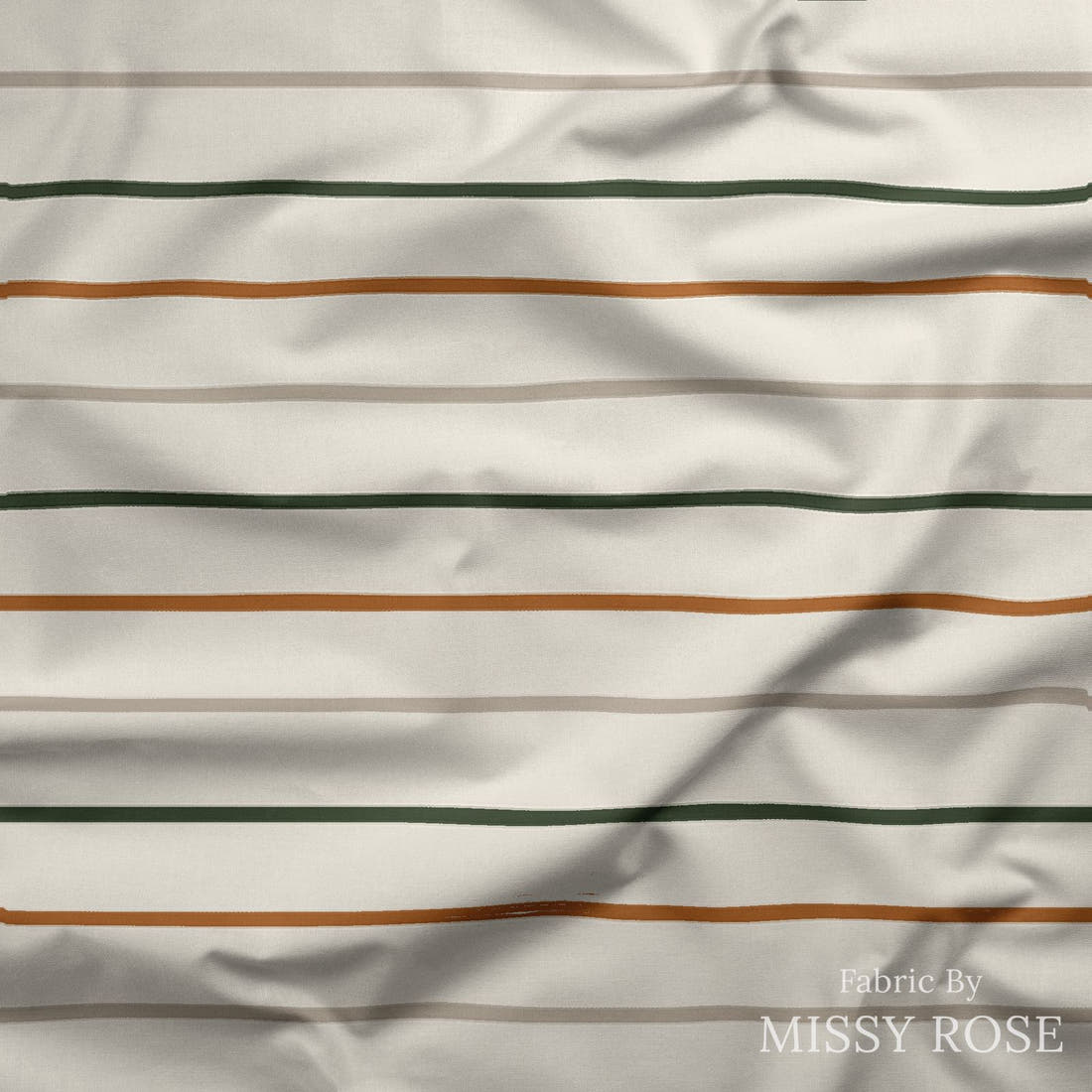 Indy Bloom Fabric Desert Rose Clay Stripe 08 draped fabric mockup - custom printed fabric by the metre | Fabric by Missy Rose