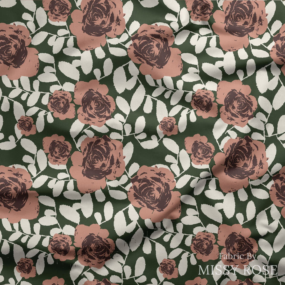 Indy Bloom Fabric Desert Rose Garden 06 draped fabric mockup - custom printed fabric by the metre | Fabric by Missy Rose