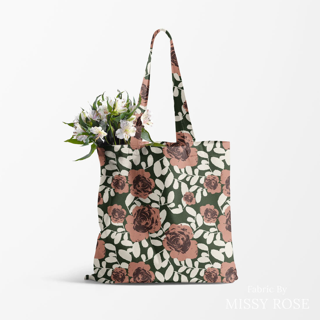 Indy Bloom Fabric Desert Rose Garden 06 made up as a tote bag - custom printed fabric | Fabric by Missy Rose