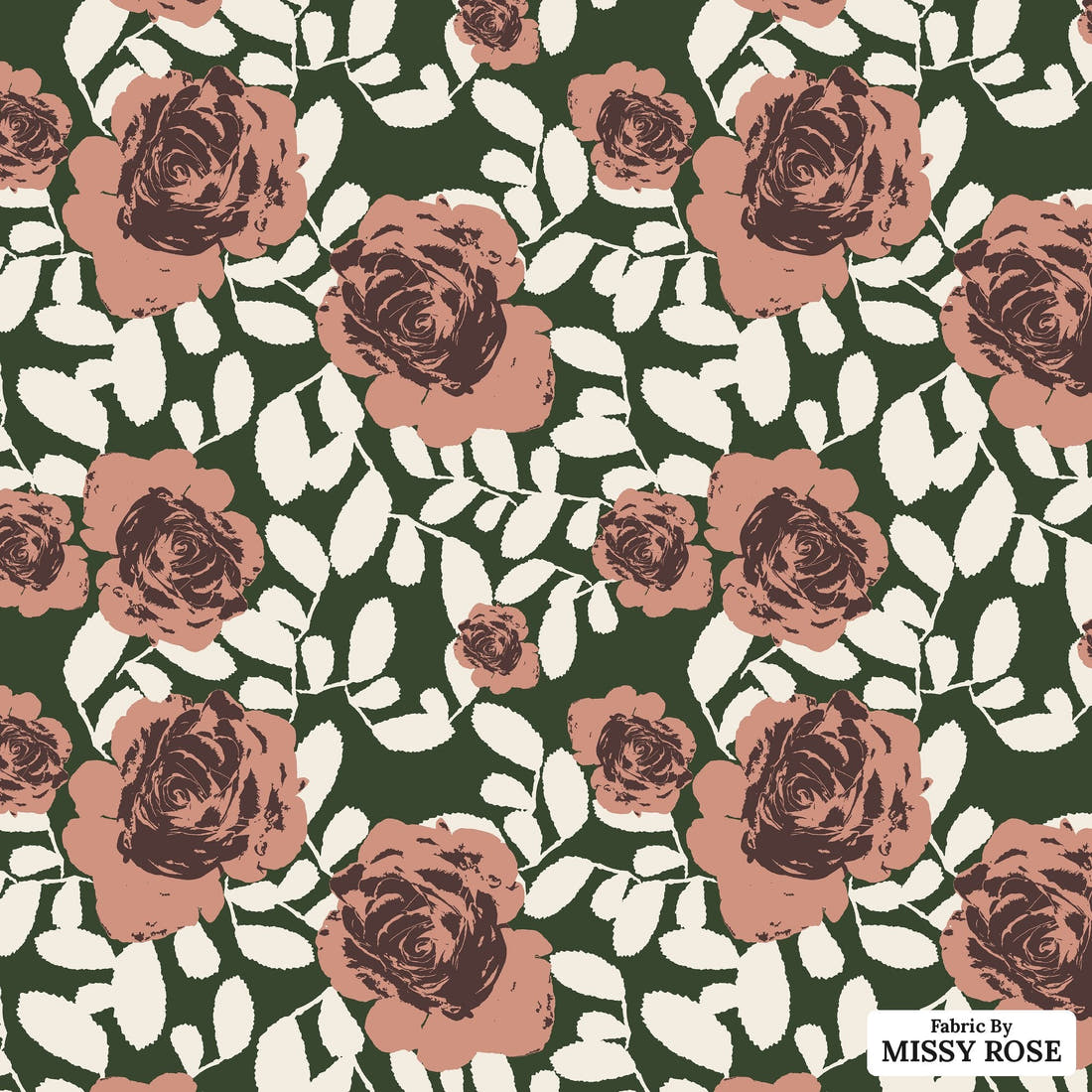 Indy Bloom Fabric Desert Rose Garden 06 flat view of the printed design | Fabric by Missy Rose