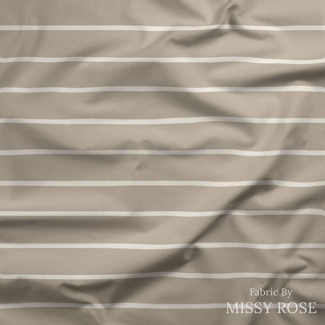 Indy Bloom Fabric Desert Rose Grey Stripe 09 draped fabric mockup - custom printed fabric by the metre | Fabric by Missy Rose