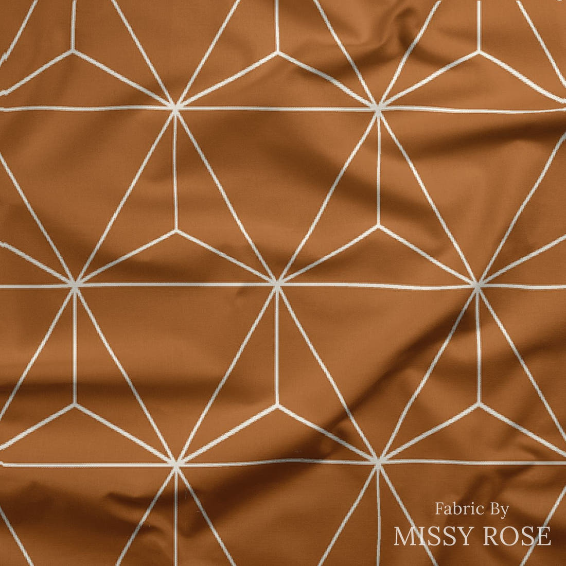 Indy Bloom Fabric Desert Rose Luxe Copper 17 draped fabric mockup - custom printed fabric by the metre | Fabric by Missy Rose