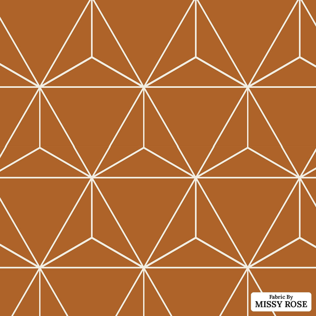 Indy Bloom Fabric Desert Rose Luxe Copper 17 flat view of the printed design | Fabric by Missy Rose
