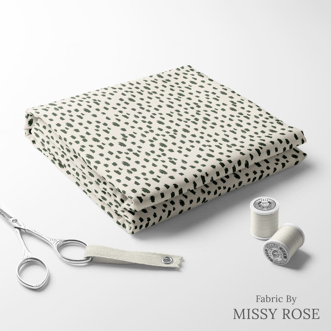 Indy Bloom Fabric Desert Rose Mammillaria Cream 15 folded fabric stack with matching thread - pre-order fabric Australia | Fabric by Missy Rose