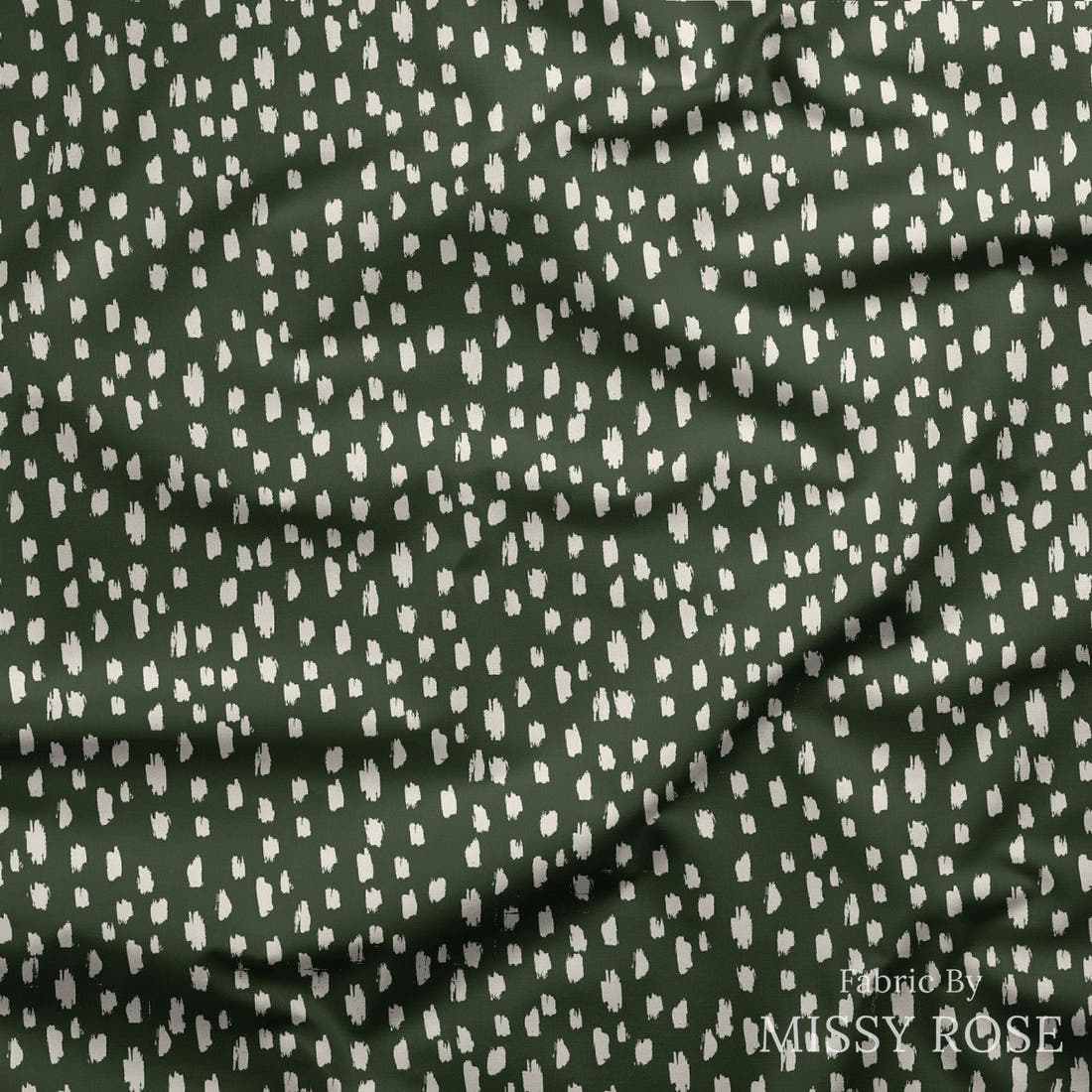 Indy Bloom Fabric Desert Rose Mammillaria Olive 16 draped fabric mockup - custom printed fabric by the metre | Fabric by Missy Rose