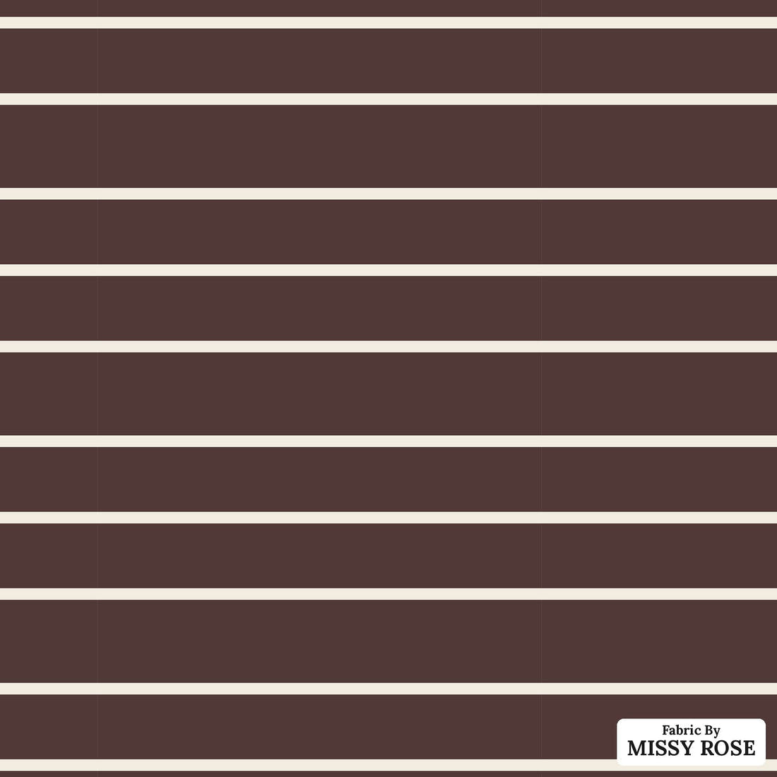 Indy Bloom Fabric Desert Rose Maroon Stripe 10 flat view of the printed design | Fabric by Missy Rose