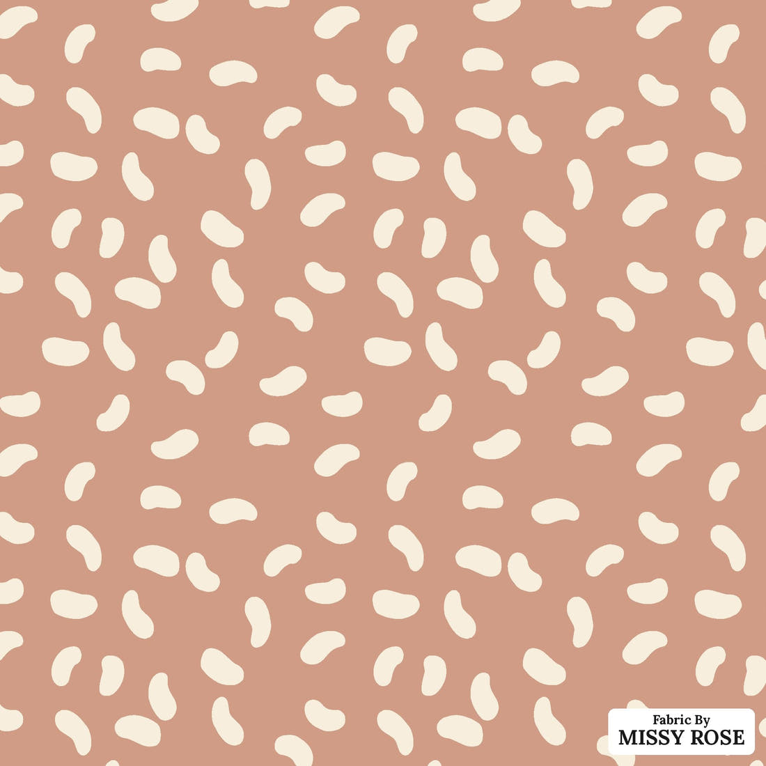 Indy Bloom Fabric Easter Party Blush Beans 18 flat view of the printed design | Fabric by Missy Rose