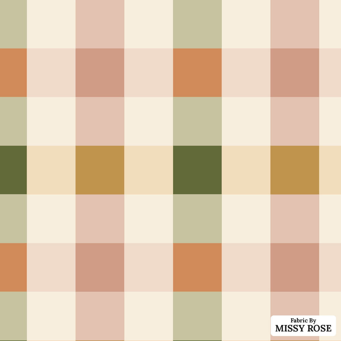 Indy Bloom Fabric Easter Party Gingham 21 flat view of the printed design | Fabric by Missy Rose