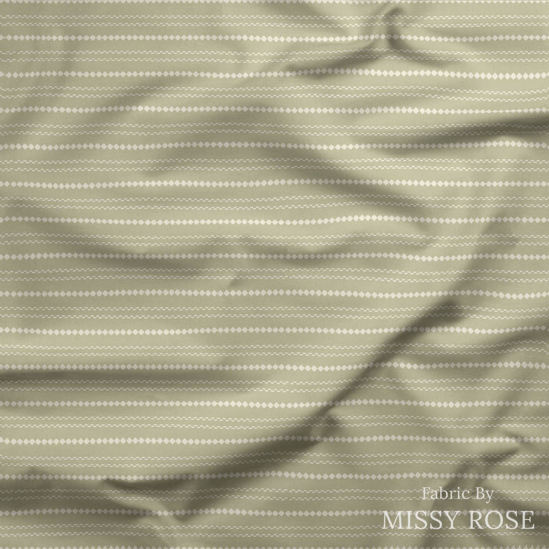 Indy Bloom Fabric Easter Party Knit in Sage 23 draped fabric mockup - custom printed fabric by the metre | Fabric by Missy Rose