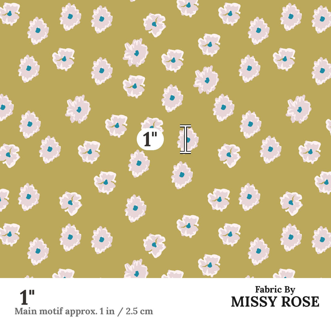 Indy Bloom Fabric Easter Party Pixie Dust 17 1 inch print scale guide | Fabric by Missy Rose