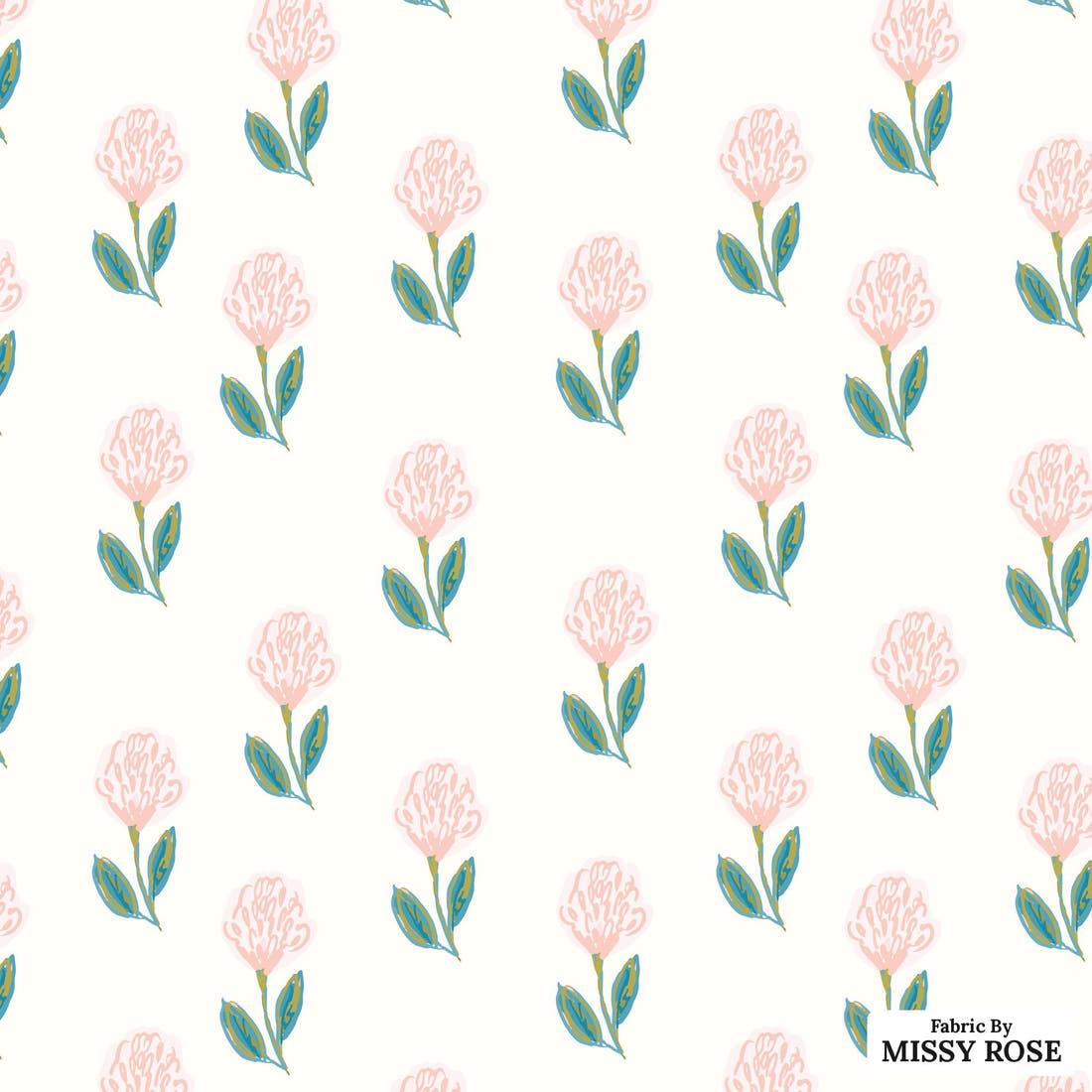 Indy Bloom Fabric Easter Party Poppy 08 flat view of the printed design | Fabric by Missy Rose