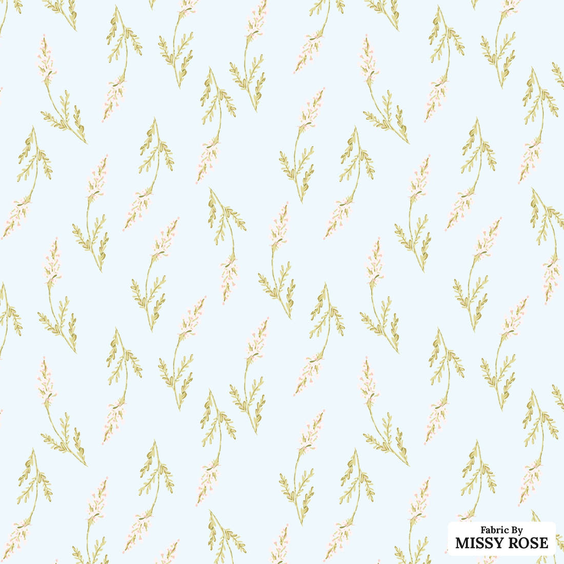 Indy Bloom Fabric Easter Party Sky Floral 05 flat view of the printed design | Fabric by Missy Rose