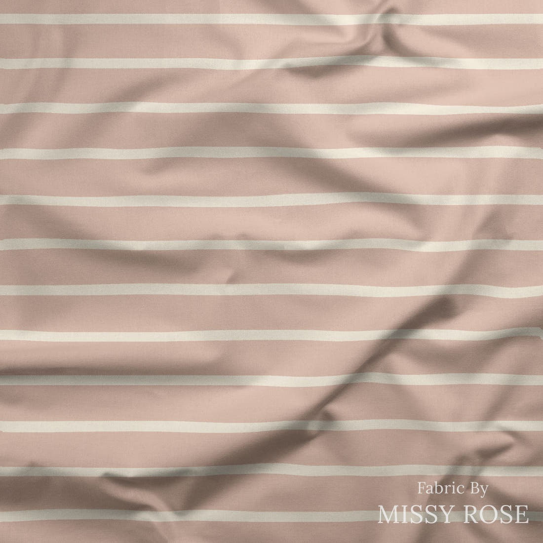 Indy Bloom Fabric Easter Party Stripes Blush 15 draped fabric mockup - custom printed fabric by the metre | Fabric by Missy Rose