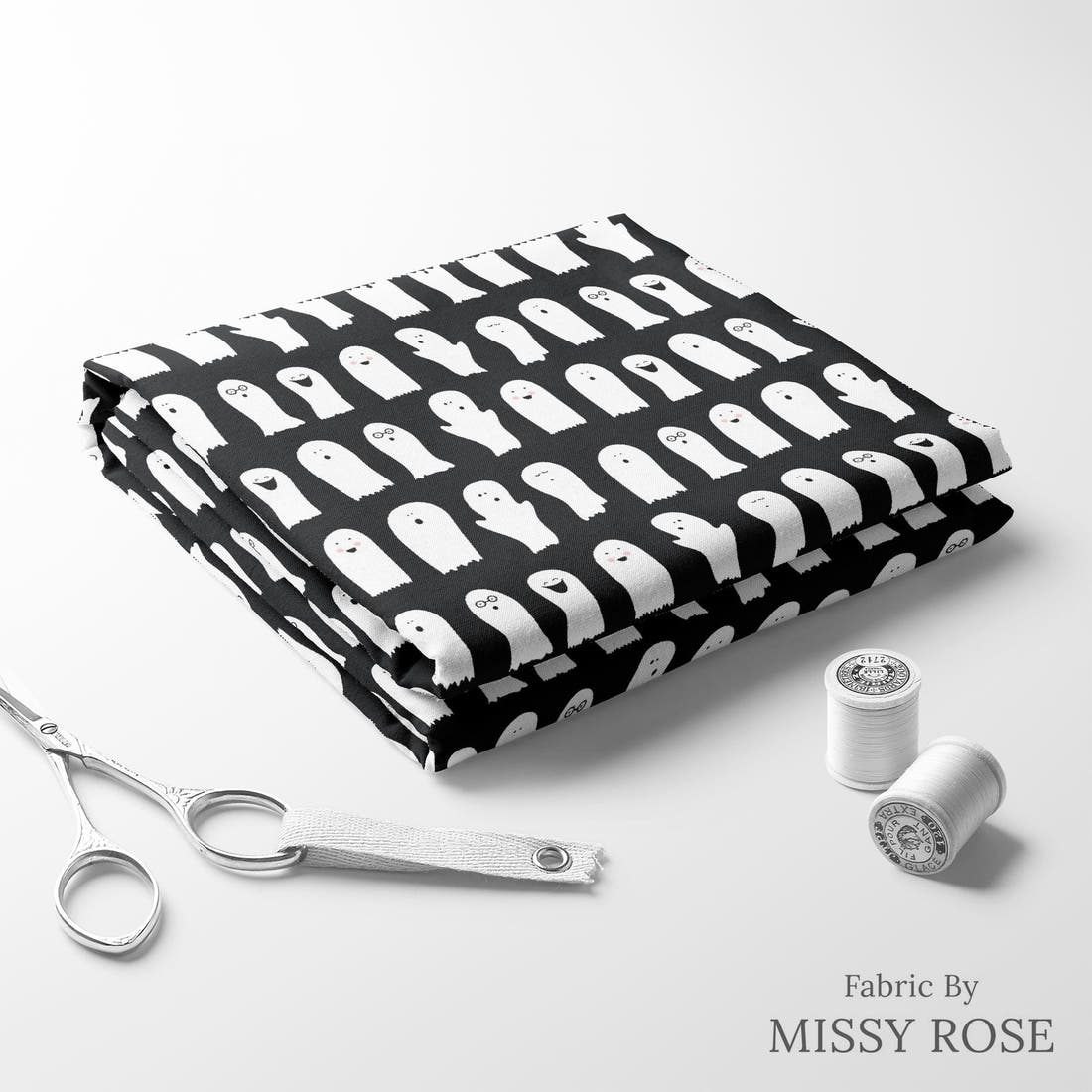 Indy Bloom Fabric Fall Ghost 17 folded fabric stack with matching thread - pre-order fabric Australia | Fabric by Missy Rose