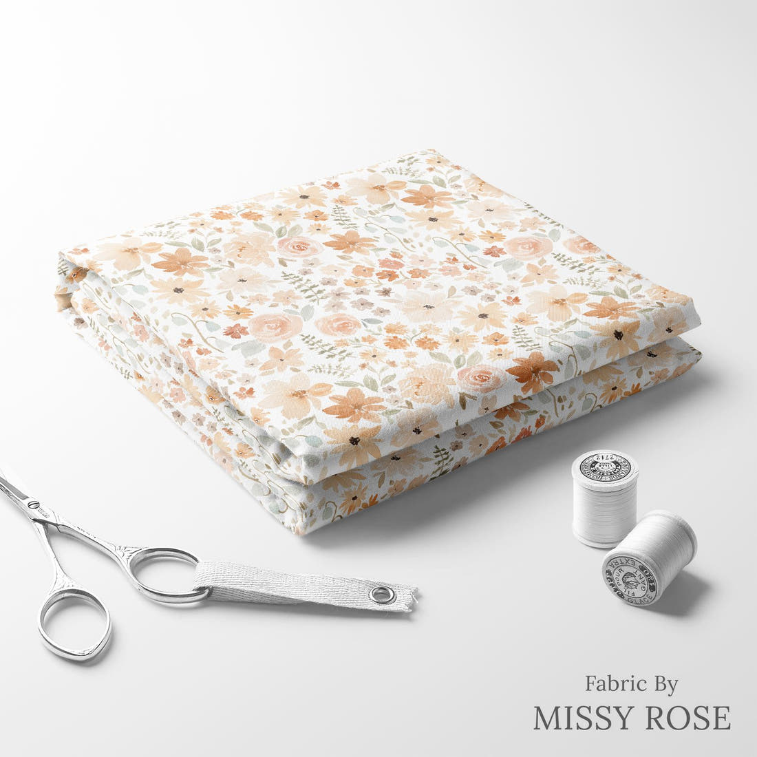 Indy Bloom Fabric Farmhouse Farm Fields 01 folded fabric stack with matching thread - pre-order fabric Australia | Fabric by Missy Rose