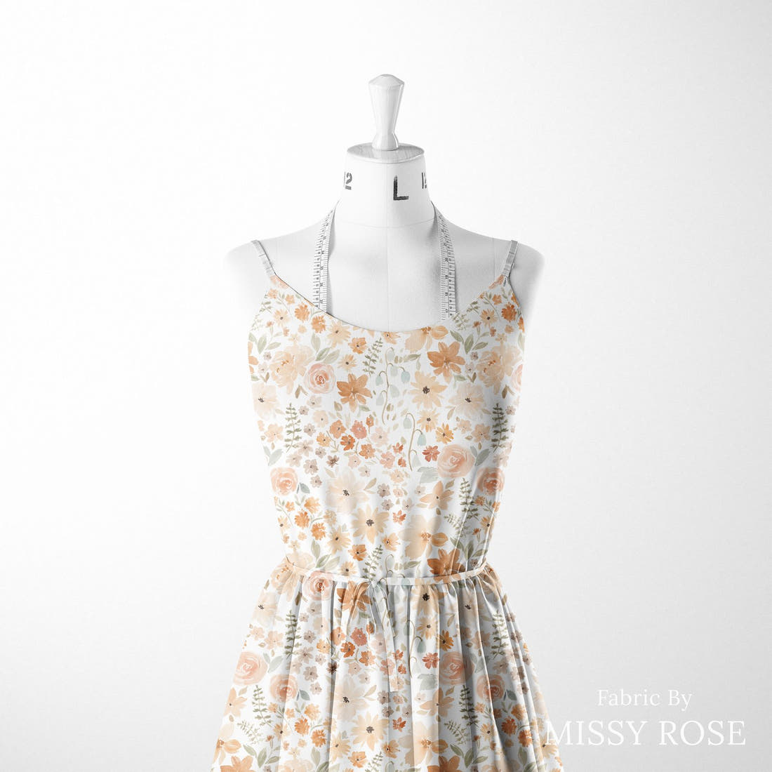 Indy Bloom Fabric Farmhouse Farm Fields 01 sewn into a women's dress - custom printed fabric | Fabric by Missy Rose