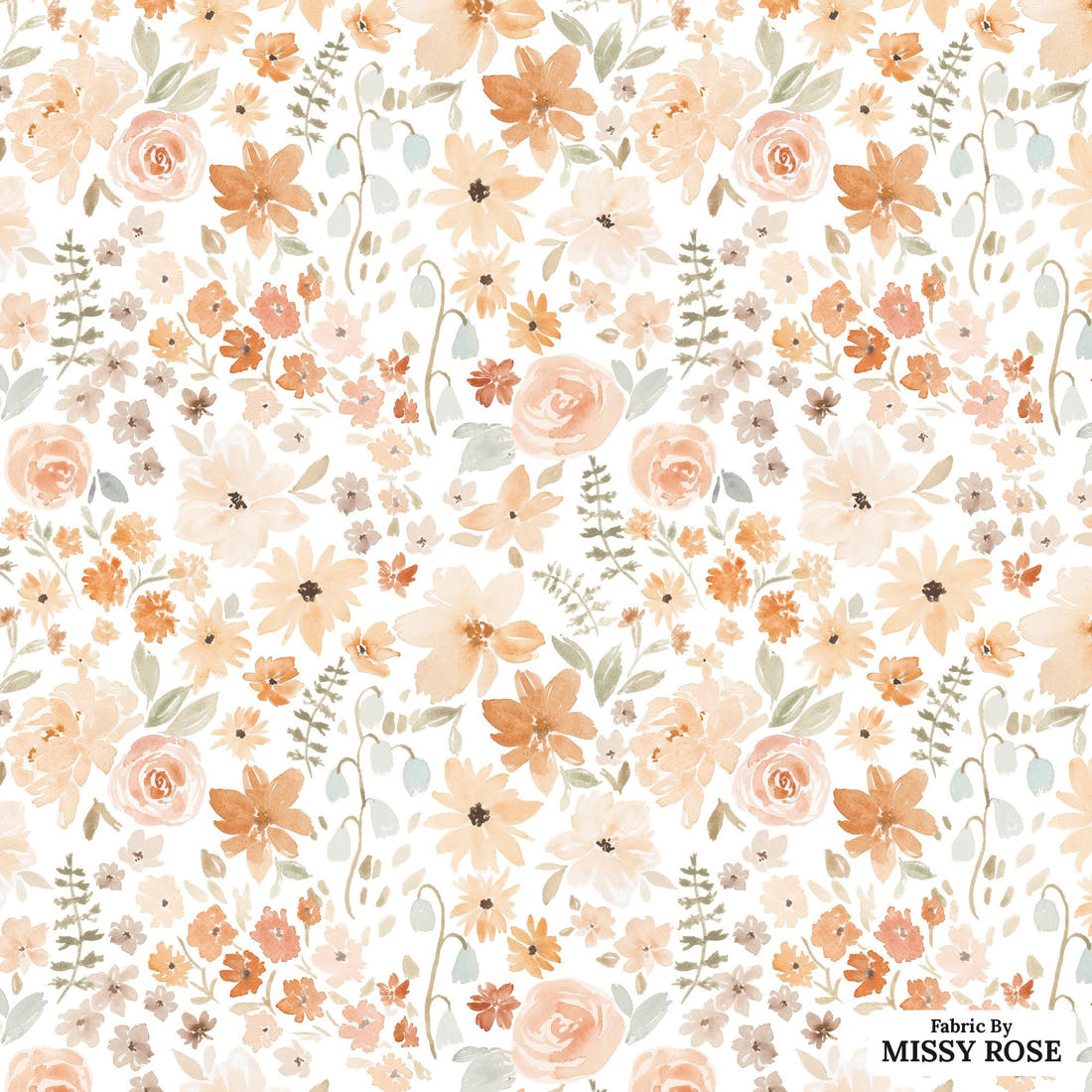 Indy Bloom Fabric Farmhouse Farm Fields 01 flat view of the printed design | Fabric by Missy Rose