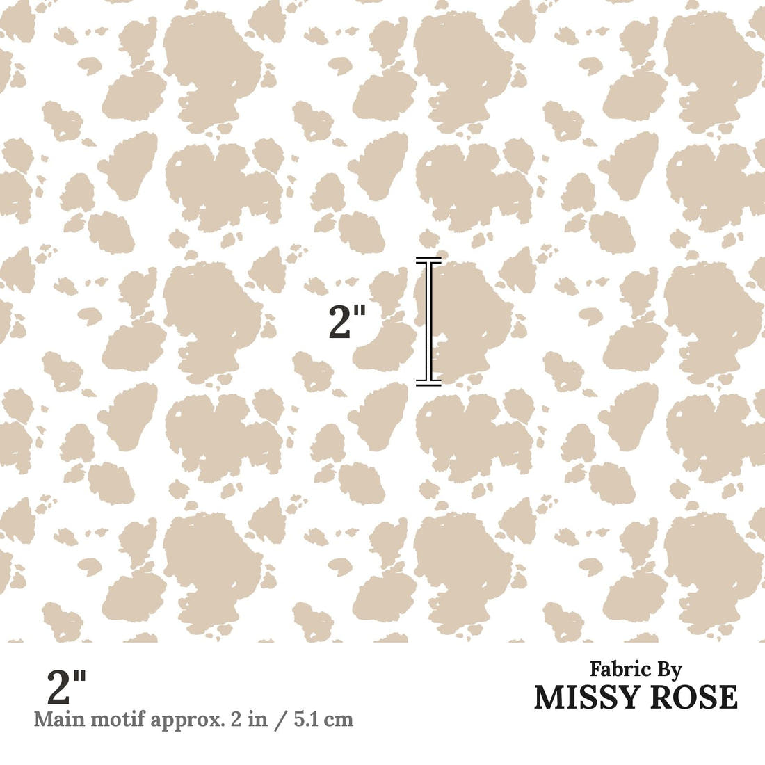 Indy Bloom Fabric Farmhouse Jersey 07 2 inch print scale guide | Fabric by Missy Rose