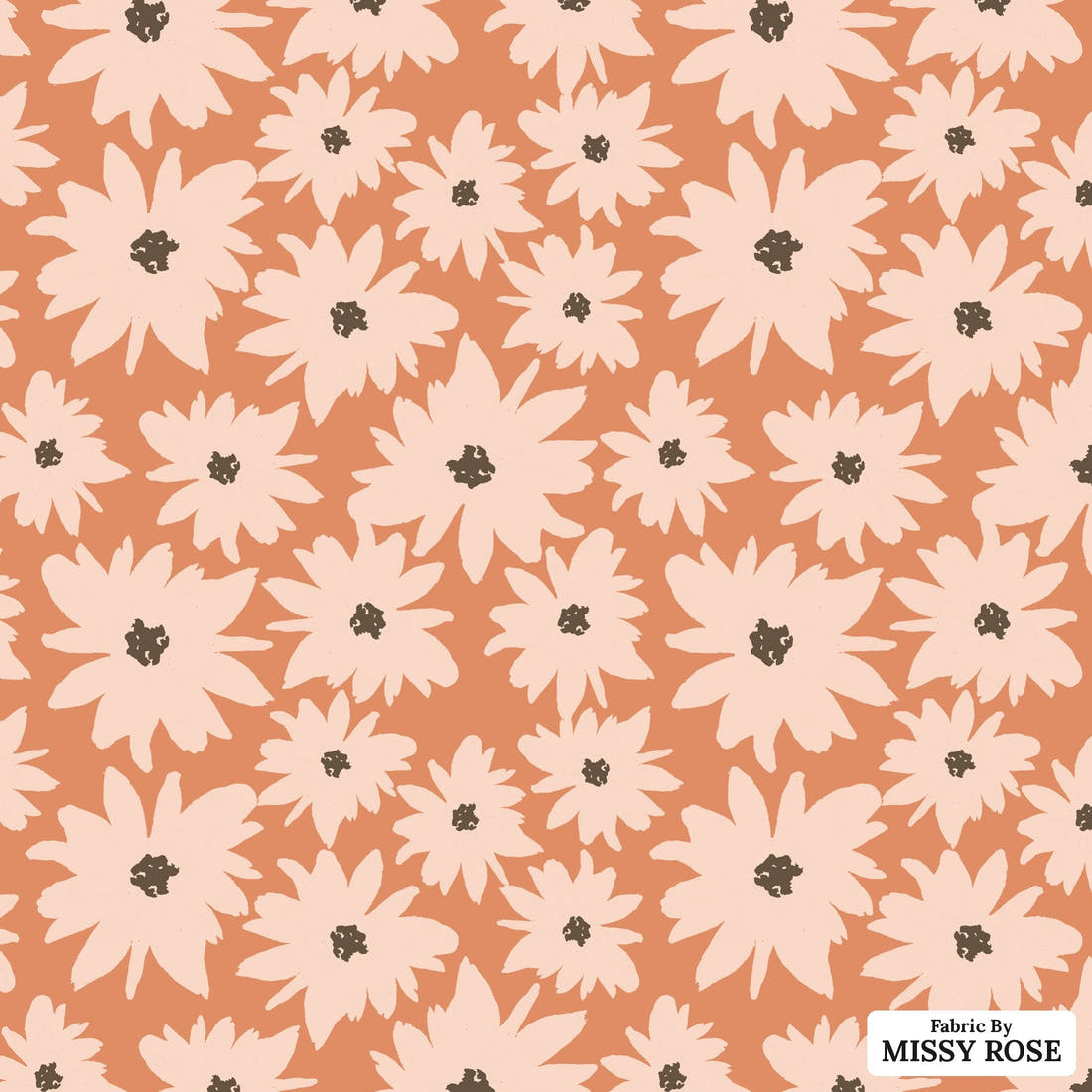 Indy Bloom Fabric Farmhouse Sunset Daisy 10 flat view of the printed design | Fabric by Missy Rose